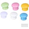 yufana 6 Pezzi Pomelli Per Mobili, Manopola Del Cassetto In Legno Massello, Manopola Di Funghi Per Armadio Per Camere Da Letto, Per Soggiorno Per Bambini Cassetti Della Stanza Per Bam (Colore1)