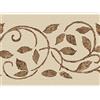 Dundee Deco Carta da parati adesiva DDAZBD9334, motivo rampicanti damascati color crema marrone, design retrò, 15 ft / 4,57 x 17,78 cm, autoadesivo