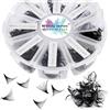 WENDY LASHES Ciglia Volume Extension 30D Estensioni Ciglia Russo 500 Fans 0.07mm D Curl 9-16mm Misto Ciuffetti Premade Fans per Estensioni