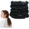 Guiguishiny 5 Pezzi Scrunchies in Raso - Elastici per Capelli Piccoli Antiscivolo Senza Traccia, Morbidi e Lucidi, per Capelli Spessi o Sottili, Donne e Ragazze,Piccoli Lacci per Capelli in Seta (Nero)
