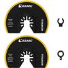 EZARC Lame multiutensile oscillanti in titanio, 2 lame per sega oscillante semicircolare da taglio a filo per tagliare viti per chiodi in metallo in legno