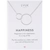 LUUK LIFESTYLE Collana con Ciondolo Cerchi Intrecciati, Argento, 50cm