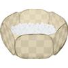 3 Sprouts - Piscina di Palline per Bambini - Piscina di Palline per Bambini di 3 Anni - Gioco da Interno (Palline Non Incluse) (Beige a Scacchiera)