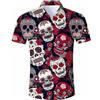 NebulaGlam Camicia di Halloween da Uomo, Camicia Hawaiana da Uomo, Camicia con Bottoni e Stampa 3D, Divertente e Brutta, Casual (M)