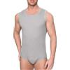Landofgenie Body per Uomini -Bodysuit Senza Maniche, Pigiama Monopezzo, Onesie a Maglia per Adulti Nero L