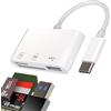zoyuzan Adattatore USB C USB 3.0 OTG Lettore Schede SD Micro SD 3in1 Hub Multipresa per Apple iPhone15 Pro Max Plus Per iPad 10 Air4 Macbook Air Compatibile con Samsung Card Reader Accessori PC Computer Prese