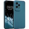 kwmobile Custodia Compatibile con Honor 200 Lite Cover - Protezione Back Case Morbida - Silicone TPU Effetto Metallizzato Blu Caraibi metalizzato