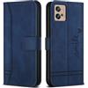 Bravoday Cover per Motorola Moto G32 / Moto G32, Flip Custodia in Pelle PU con Slot per Schede, Portafoglio Custodia per Motorola Moto G32 / Moto G32, Blu