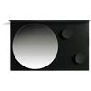 Miloox Sforzin Specchio rettangolare due pomoli 80x50cm in metallo verniciato nero