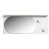 Miloox Sforzin Specchio rettangolare due pomoli 86x50 cm in metallo verniciato bianco