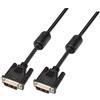 AISENS Cavo ISENS DVI-D Maschio A DVI-D Maschio Single Link 18+1 FERRITAS 1.8M Nero A117-0086