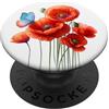 Poppy Flowers and Butterfly PopSockets MagSafe PopGrip - Custodia per iPhone, motivo: papaveri PopSockets PopGrip Adesivo