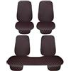 Auto Accessori Lupex Coprisedile Seduta 3 pezzi Universale Auto | Protezione Sedile 2 Anteriore e 1 Posteriore | Protector Comfort Automotive Cuscino Interni (PVC - Nero Rosso - 7pz)
