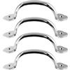 TopHomer 4 maniglie per armadi, 82 mm, in lega di zinco, maniglie per cassetti della cucina, pomelli per la sostituzione, accessori per armadi, maniglie per cassetti, armadio da cucina (argento)