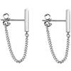 Reffeer Orecchini a perno in argento Sterling 925, per donne e adolescenti, 2,4 cm, in argento Sterling, senza pietra preziosa