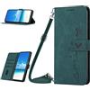 Mo-Somnus Custodia a portafoglio per Motorola Moto Edge 20 Lite/Edge 20 Fusion, Custodia Flip Pelle Portafoglio Libro Cover con cordino tracolla Compatibile con Moto Edge 20 Lite - Verde