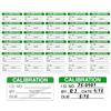 Well Tile Etichette di calibrazione autolaminanti, 5,1 x 2,5 cm, adesivi di calibrazione scrivibili con copertine trasparenti per calibrazione NIST, calibrazione ISO-900, 128 etichette