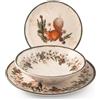 H&H Coup Nordic Garland Servizio Piatti In Stoneware Set 18 Pz
