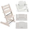 Stokke Kit Tripp Trapp con Cuscino e Baby Set 2 - Whitewash - Stars Silver