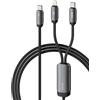 toocki Cavo USB-C a doppia uscita USB-C e compatibile Apple, 100 W nylon intrecciato Power Delivery PD con indicatore luminoso caricatore rapido, cavo intrecciato in nylon, compatibile con Galaxy S,