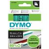 Dymo Nastro Dymo 45809 (S0720890) - Nero su verde (19 mm)