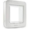 SureFlap Porta per animali con lettore di microchip SureFlap Sure Petcare per gatti e piccoli cani; compat. Targhetta per collare RFID e microchip, Bianco; 4 batterie a cella C (non incl.)