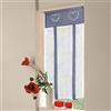 SIMPVALE 1 Pezzo Tie up - Tenda in Voile Tulle Ricamo Romano Tenda - Tende Pannelli Finestra per Camera da Letto, Studio, Bagno, Cucina, Blu, 45x120cm