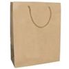 Buste di carta sealing avana con maniglia in corda - 30 x 40 x 12 cm personalizzate o neutre