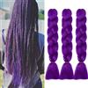 Gairyan Extension per Treccine Africane Extension Capelli Finti per Treccine Afro 60cm Ombre Kanekalon Treccia Capelli Sintetici Crochet Twist Jumbo Braids 3 Pezzi (Viola Scuro)