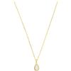 Amor Collana da donna in argento sterling 925, placcata in oro 925, parzialmente con pietra preziosa, idea regalo per moglie e fidanzata, 42+3, Argento sterling, Nessuna pietra preziosa