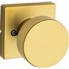 Kwikset Pismo - Pomello per porta a un lato, per armadi, doppie porte francesi e dispensa, in ottone satinato non girevole