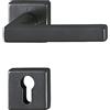 Power&Handel HOPPE 11711267 - Maniglia Dallas su rosette rettangolari in PZ, ottone nero opaco