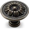 CHICTIE - Set di 10 pomelli vintage per armadietti da cucina, pomelli per cassetti a forma di fiore, in ottone anticato, pomelli in bronzo rustico per cassetti e cassettiere, in zinco