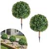 VEVOR Alberi di Bosso Artificiali con Picchetto da Terra Set di 2 pz da 686 mm di Arbusti e Cespugli Finti, Aspetto Reale per Decorazioni Portici Anteriori Esterni, Interni, Patio, Giardino