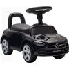 AIYAPLAY Macchina per Bambini Licenza Mercedes Benz con Clacson e Spazio Portaoggetti, 65x28x39 cm, Nero | Aosom Italy