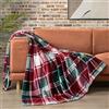 Lucky Brand Coperta invernale in peluche rosso a quadri, 127 x 178 cm, morbida coperta in microfibra per il massimo comfort e calore accogliente