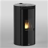 Unical Leti S 9 Stufa a Pellet ad Aria Con Vetro Magic Black Kw 9 A+Colore Nero