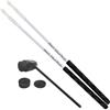 Adoro Silent Sticks & Bassdrum Beater Set - Bacchette silenziose e battente per grancassa per batteria acustica o pedale cajon - (non sono più necessari drum shield, silenziatori per batteria o