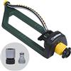 Melnor Irrigatore oscillante con 15 ugelli di precisione e QuickConnects Amazon Bundle, verde/giallo/nero 65151AMZ