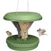 SWISSINNO Mangiatoia per Uccellini da Esterno - Davos SMART BIRDS - Casetta Cibo Uccelli Selvatici - 2 Scomparti Antispreco - A Prova di Topi e Ratti - Resistente - da Appendere - Salvia
