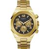 Guess Men's 46mm Watch - Black Strap Black Dial Two-Tone Case