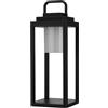 REV Cage, lanterna a LED a batteria 350, elegante, decorazione da giardino per esterni, altezza 40 cm, 160 lm, 2 W, 4000 mAh, IP65, nero