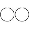 M METERXITY 2-Pz Fasce Elastiche per Pistone da 44.7mm x 1.2mm Fasce Elastiche Standard per Motoseghe Elettriche, Parti di Ricambio [Nero]