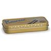 Kaweco Scatola di latta per matite Nostalgic, corta, oro, 20000402