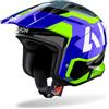 Airoh Casco Moto Jet Trial Airoh TRR II JUPITER Blu/Giallo Lucido