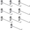SEIWEI Confezione da 10 ganci per scaffali, resistenti, con foro quadrato, in metallo, per supermercati, garage, vendita al dettaglio (200 mm)