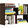 Accmuzzy Scaffale e organizer per libri, in legno, regolabile, per ufficio e cucina