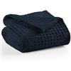Milam London Telo Copridivano 3 posti | Cotone 100% Copriletto | Plaid Divano | Copri Divano | Coperta Letto | Telo Copritutto | Coperta Letto Matrimoniale Super King 250x280 cm - Blu Navy