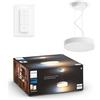 Philips Hue White Ambiance Enrave, Lampada a sospensione Smart, con Bluetooth, 33.5 W, Telecomando Dimmer Switch Incluso, Bianca