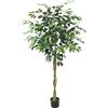 Hapihom Albero di banyan da 5 m, per interni ed esterni, con soffiatori di seta e inserti in polietilene, decorazione per la casa, l'ufficio, la camera da letto, la sala da pranzo